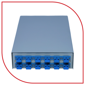 Fiber One Fiber Optic termination box wall mounted metal 12 core